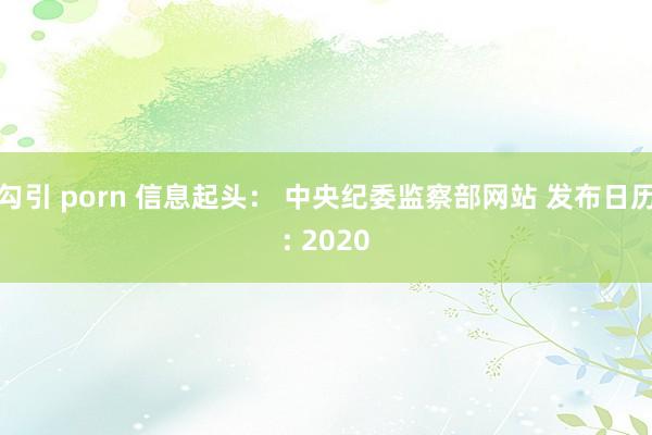 勾引 porn 信息起头： 中央纪委监察部网站 发布日历: 2020